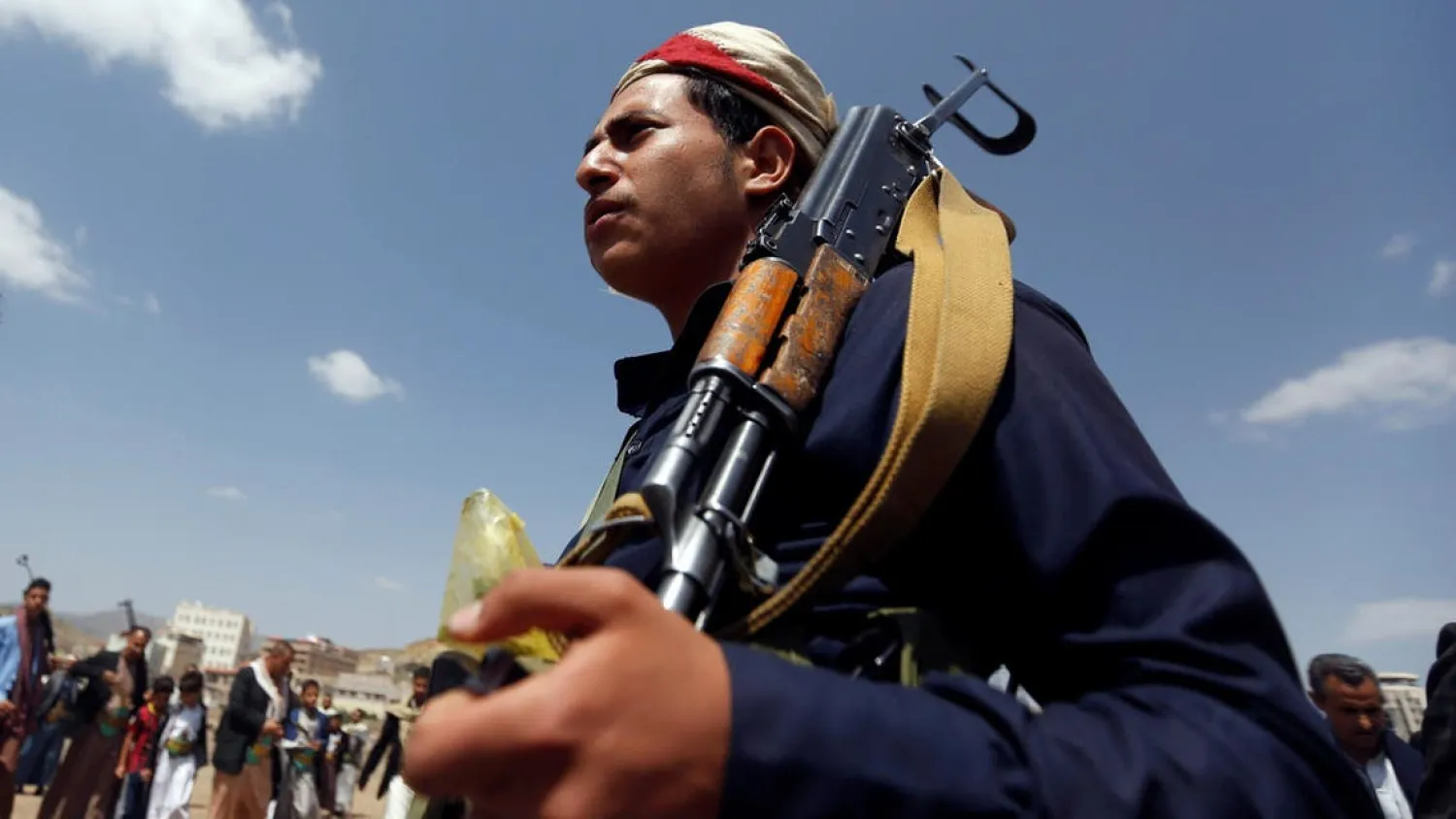 Houthi militant carries a rifle during a ceremony in Sanaa, Yemen (File photo: Reuters)
