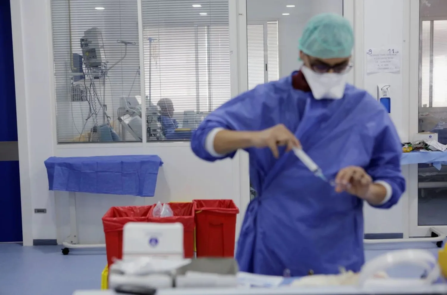 A patient is seen in the Intensive Care Unit (ICU) at Prince Moulay Abdellah hospital as the spread of the coronavirus disease (COVID-19) continues in Sale, Morocco April 23, 2020. Picture taken April 23, 2020. (Reuters)