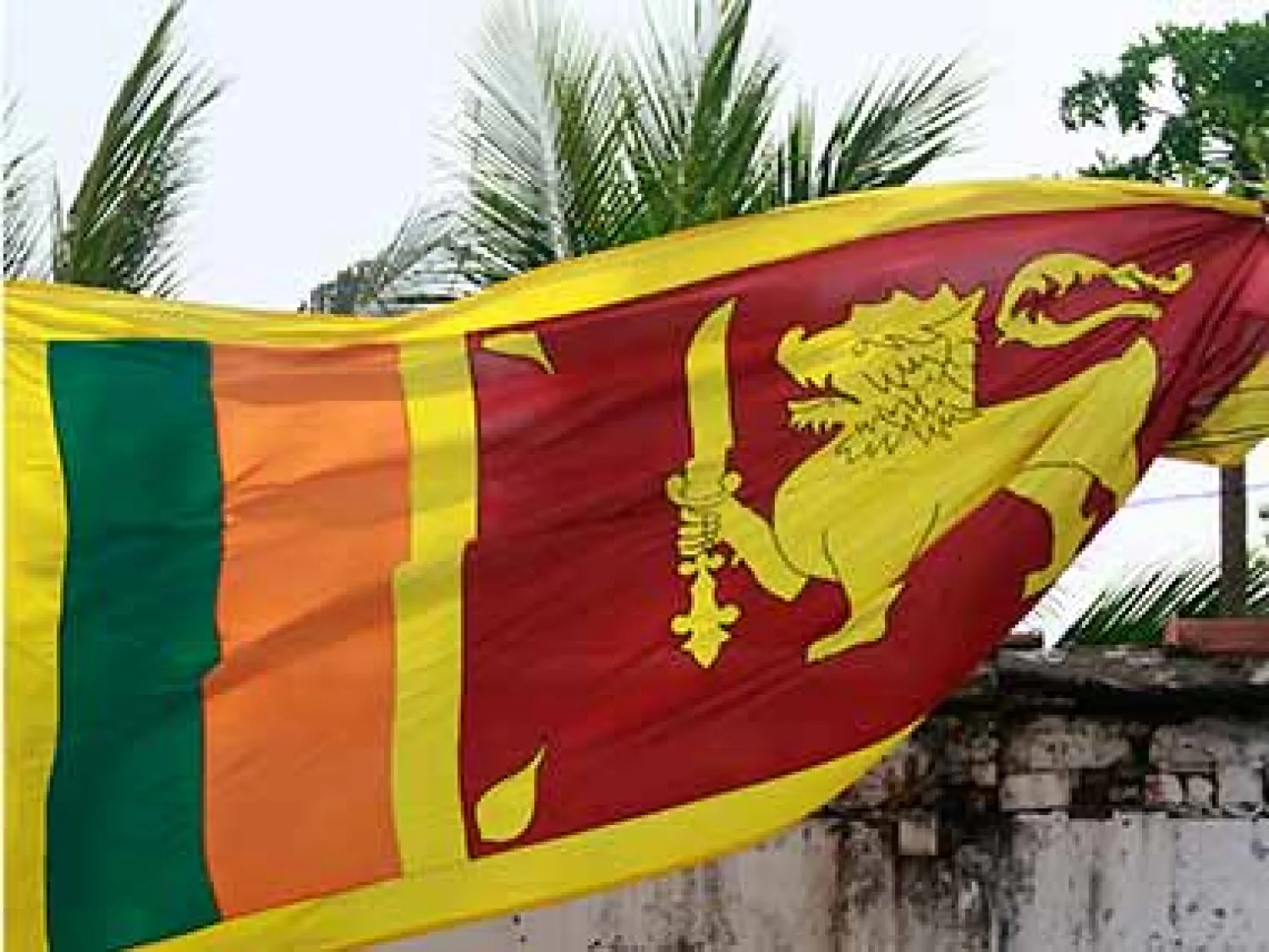 Sri Lankan flag. Reuters.
