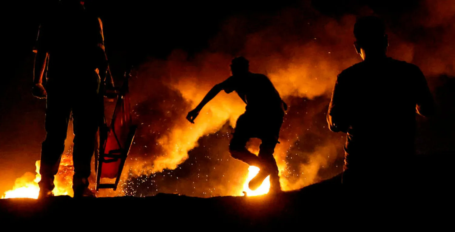 The clashes took place along a border fence with Israel SAID KHATIB AFP
