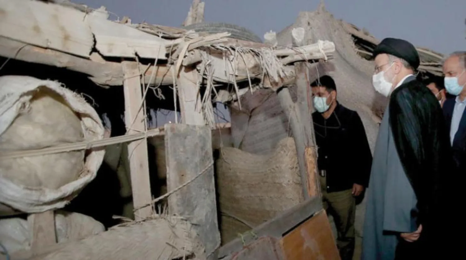 Iranian President Ebrahim Raisi visiting the housing project for shelter residents of Moradabad (Iranian presidency)
