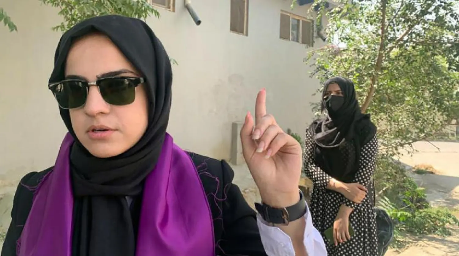 Kabil'deki protestolar sırasında Afgan kadınlar (AP)