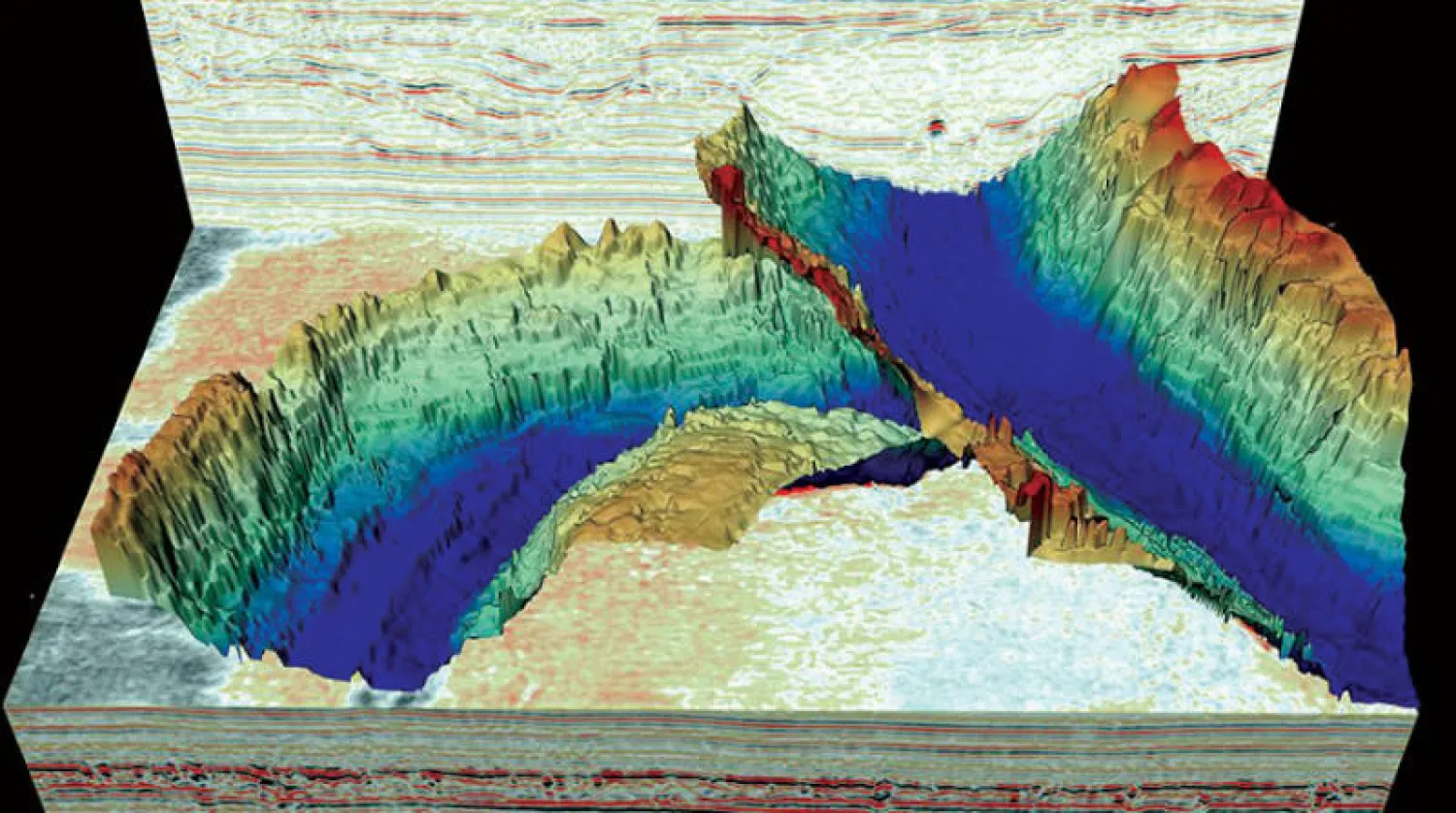 قنوات ضخمة مدفونة تحت بحر الشمال (هيئة المسح البريطانية)