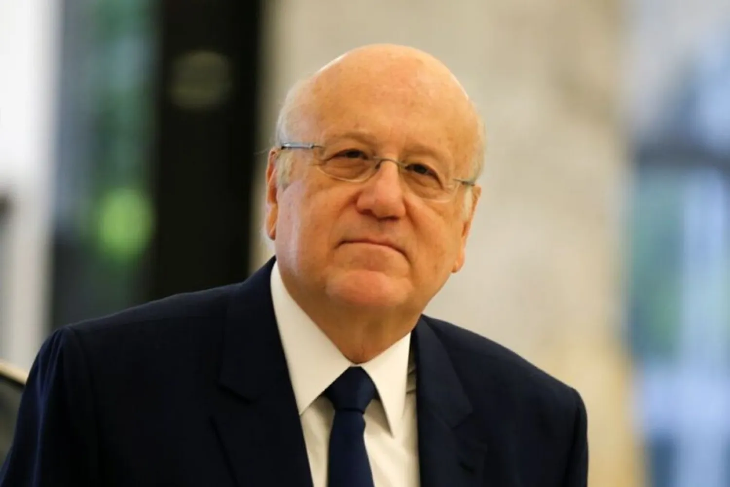 Lebanon's Prime Minister Najib Mikati arrives at the presidential palace in Baabda, Lebanon September 13, 2021. (Reuters)