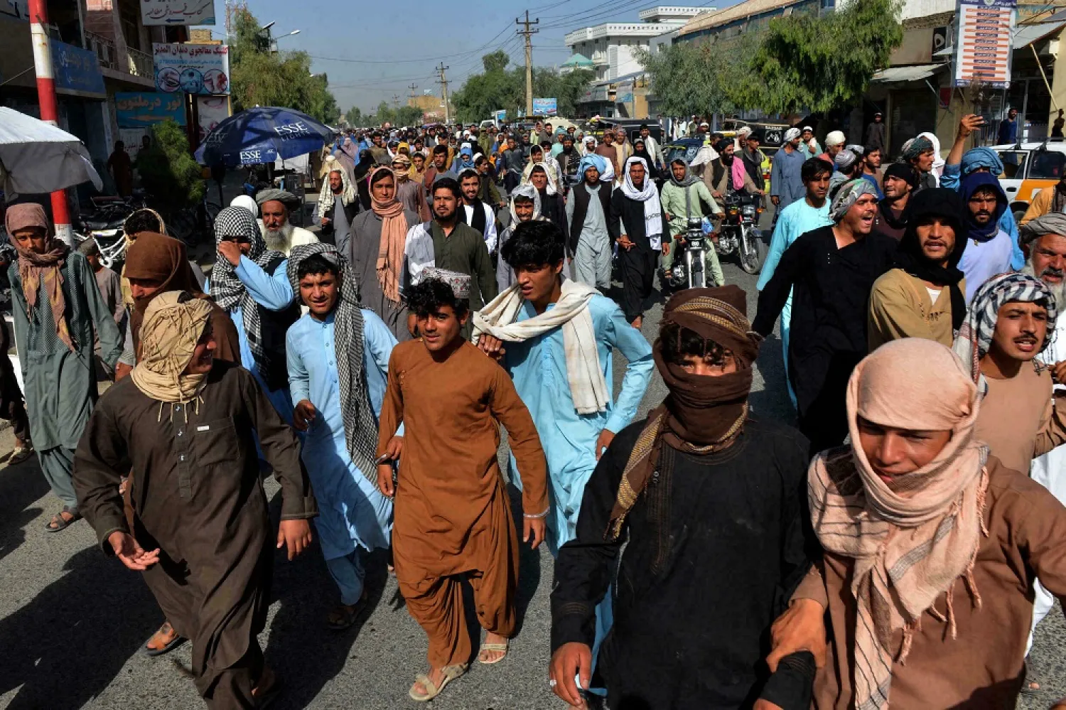 The Taliban have banned protests unless permission is given by the justice ministry. (AFP)