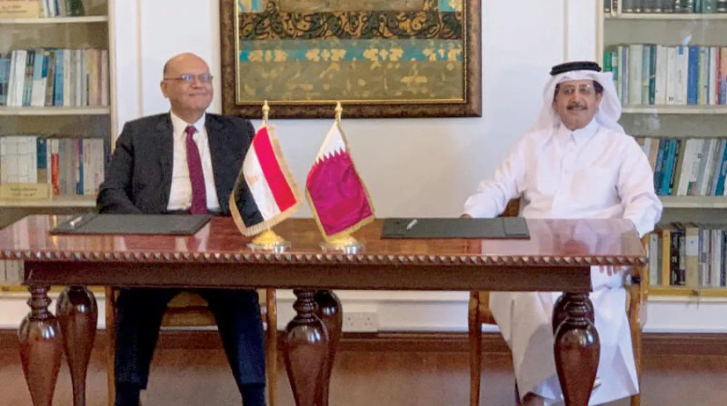 جانب من اجتماع لجنة المتابعة المصرية - القطرية (من صفحة «الخارجية المصرية» على «فيسبوك»)