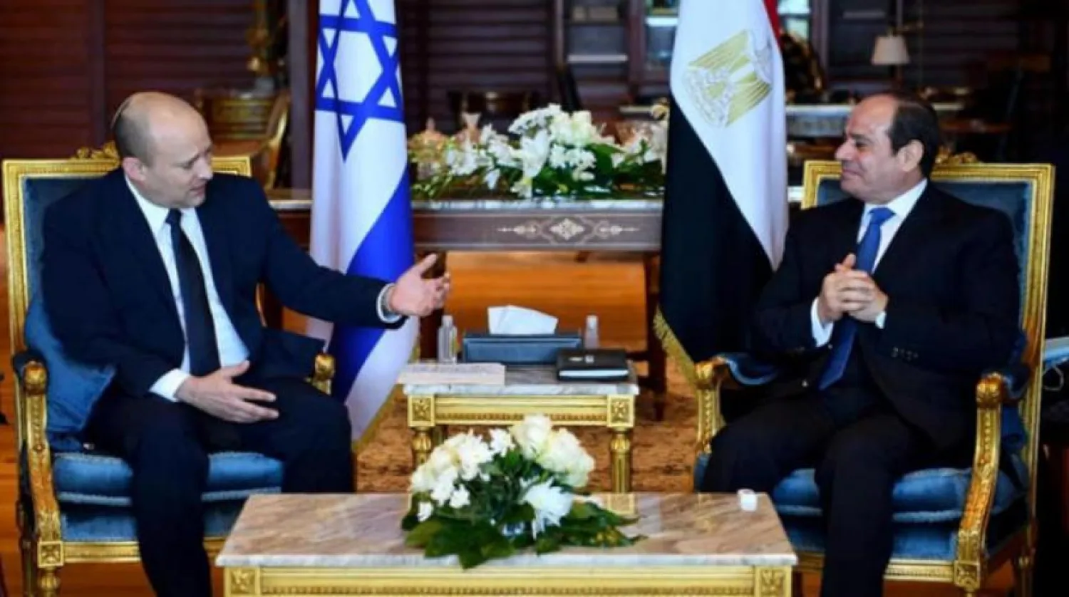 Sisi and Bennett meet in Sharm El-Sheikh on Monday. (Reuters)