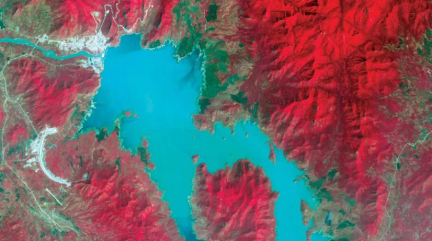 Sudan ve Etiyopya sınırı yakınlarında, barajın inşa edildiği Mavi Nil. (Reuters)