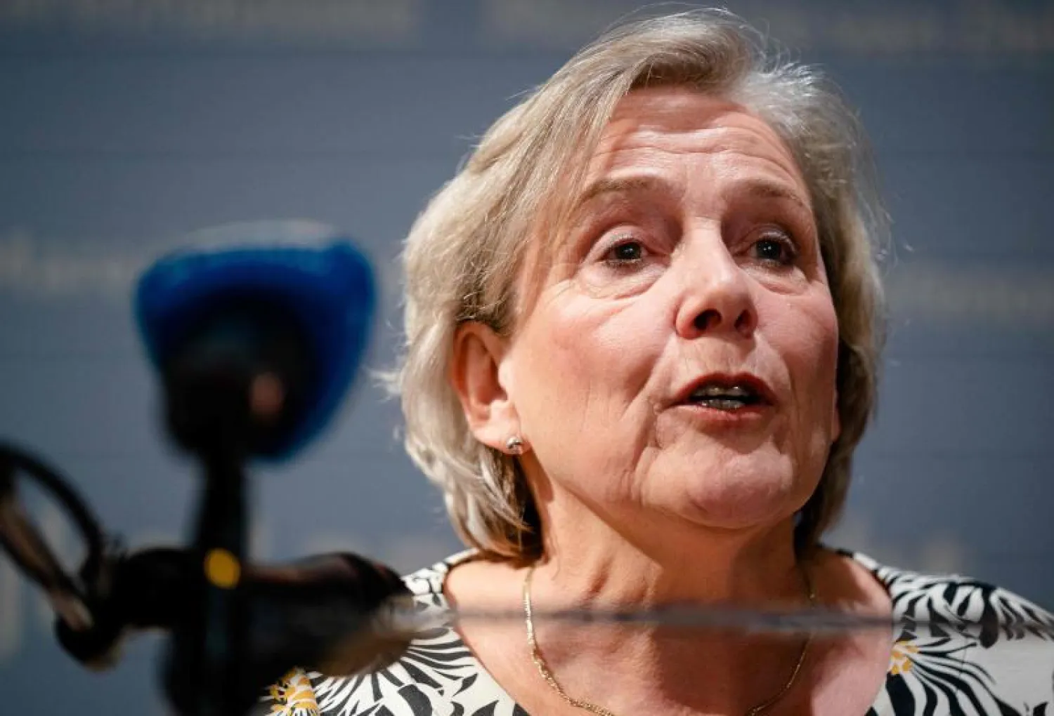 وزيرة الدفاع الهولندية أنك بايلفلد تعلن استقالتها (أ.ف.ب)