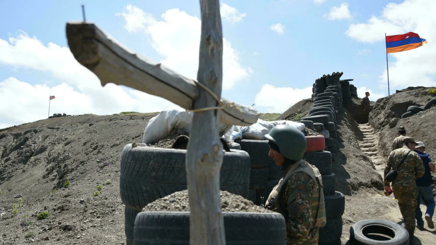 At Armenia's border with Azerbaijan. Decades of tensions over Azerbaijan's breakaway region of Nagorno-Karabakh erupted into a six-week war in 2020 that claimed more than 6,500 lives Karen MINASYAN AFP

