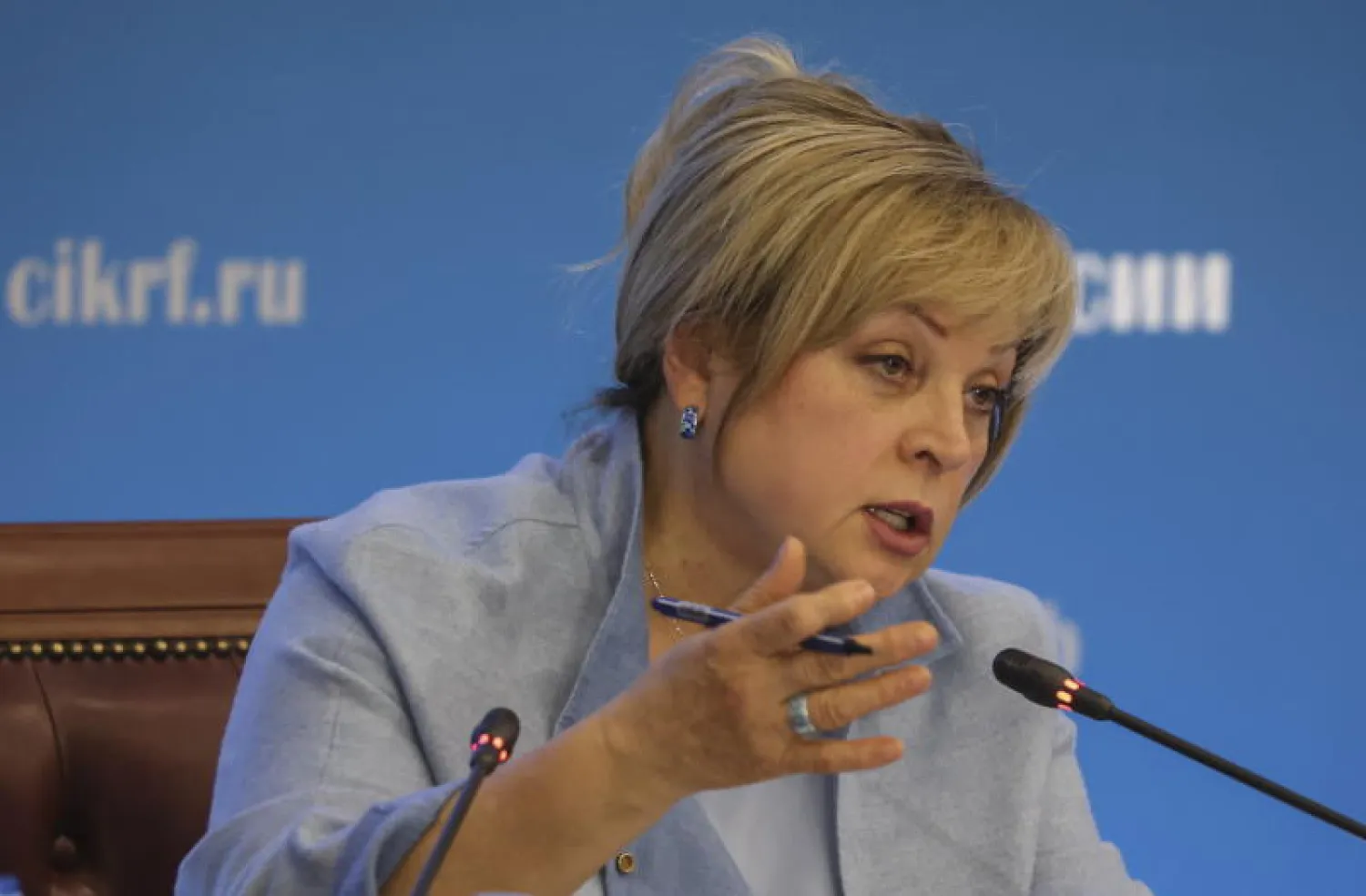 رئيسة اللجنة الانتخابية الروسية إيلا بامفيلوفا (إ.ب.أ)