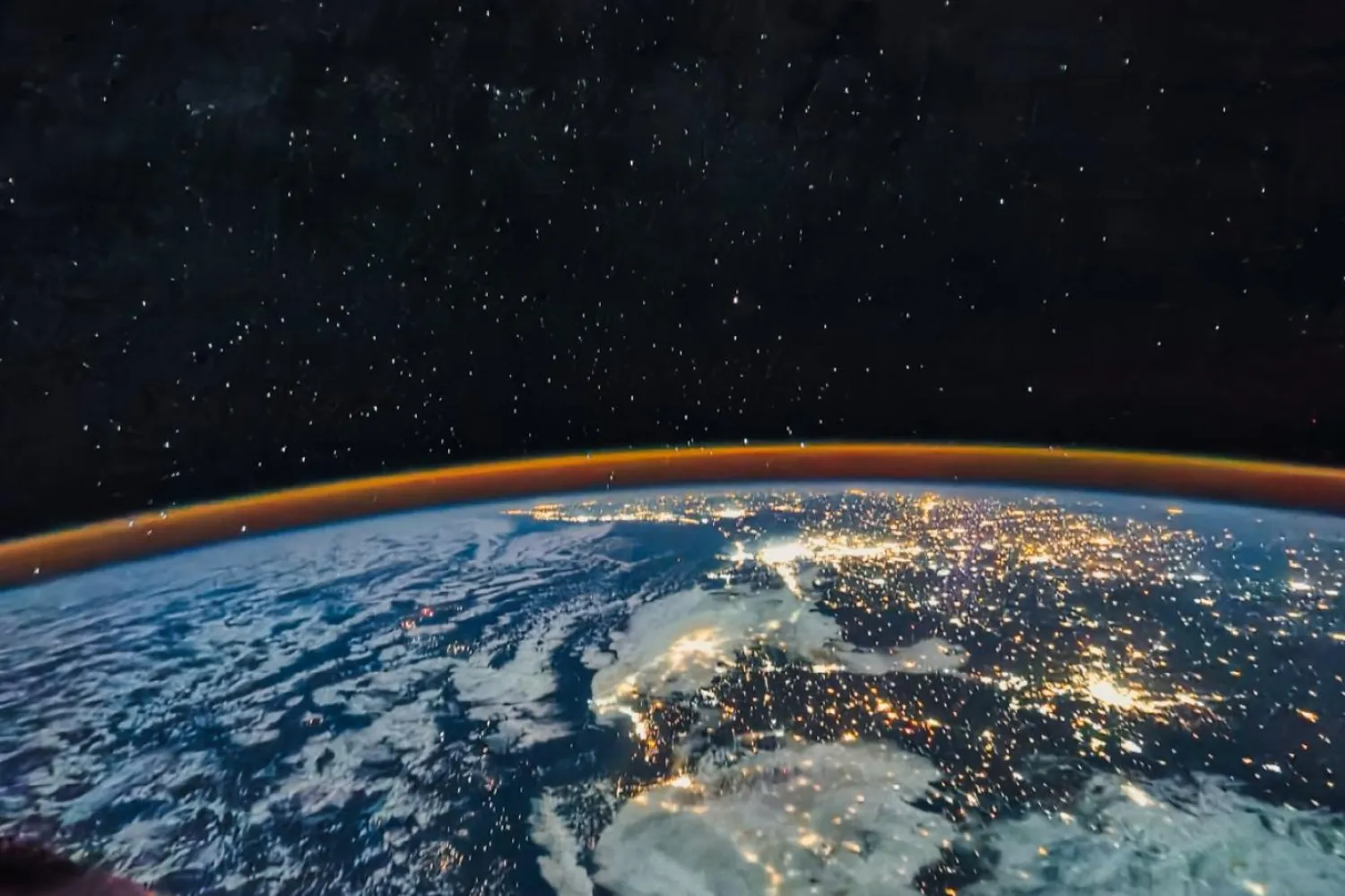 Kuzey Afrika kıtasını aydınlatan ışıklar yörüngeden görüntülendi (Tang Hangbo/Çin İnsanlı Uzay Mühendisliği Ofisi)