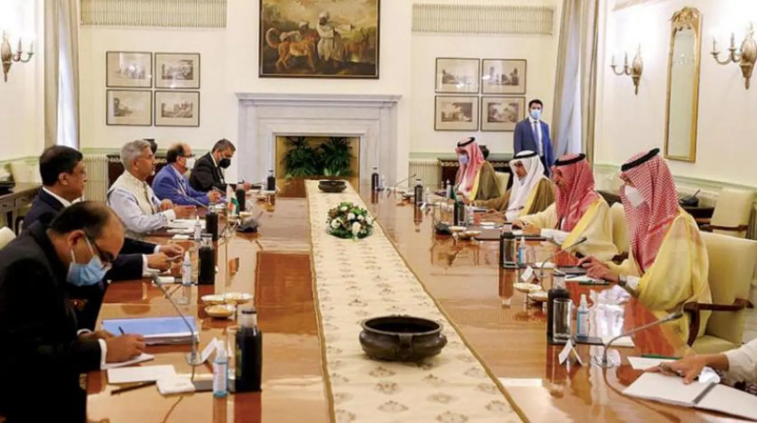 The Saudi and Indian delegations meet in New Delhi on Sunday. (SPA)