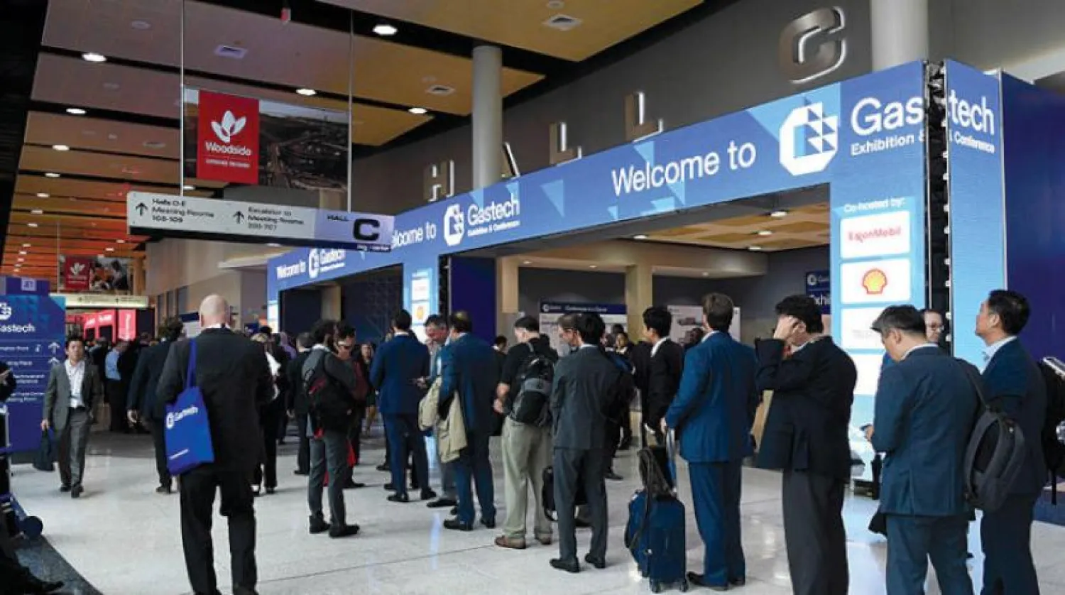 The three-day event will feature an influential strategic conference and technical sessions and an industry leading exhibition. (Asharq Al-Awsat) 