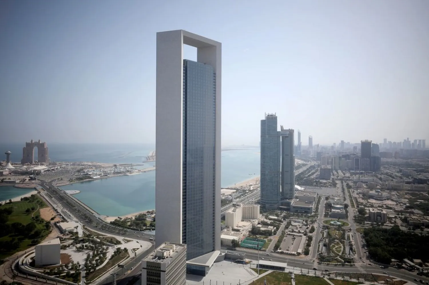 A general view of ADNOC headquarters in Abu Dhabi, United Arab Emirates May 29, 2019. (Reuters)