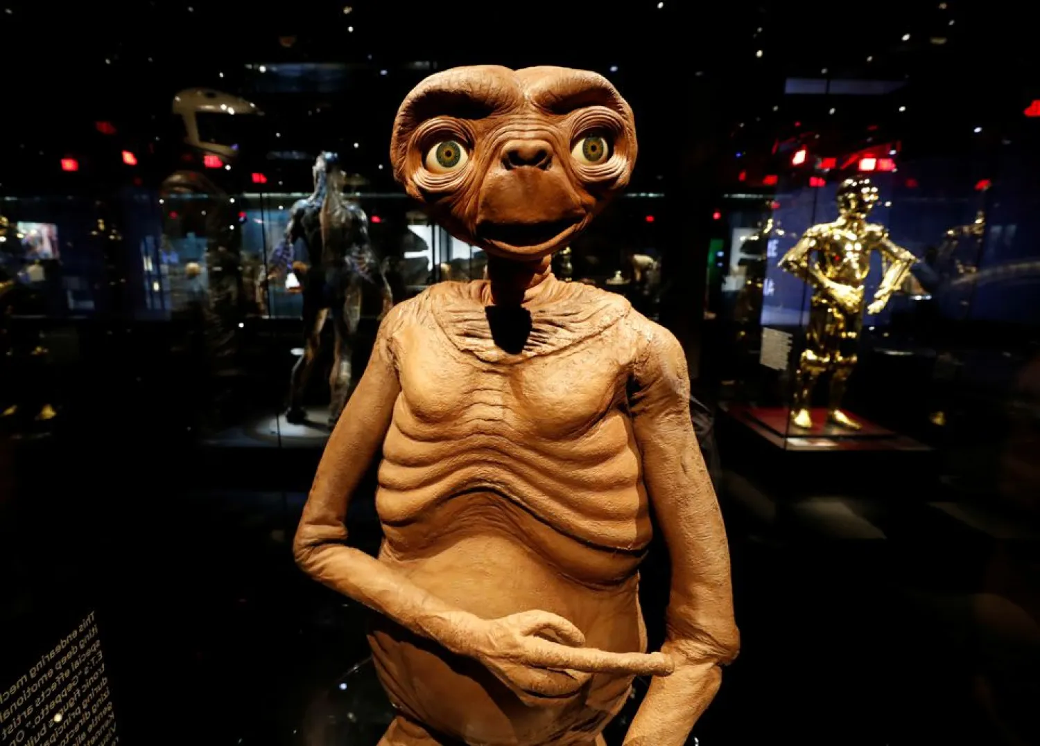 A model from "E.T. The Extra-Terrestrial" is pictured during a media preview ahead of the opening of the Academy Museum of Motion Pictures in Los Angeles, California, US, September 21, 2021. (Reuters)