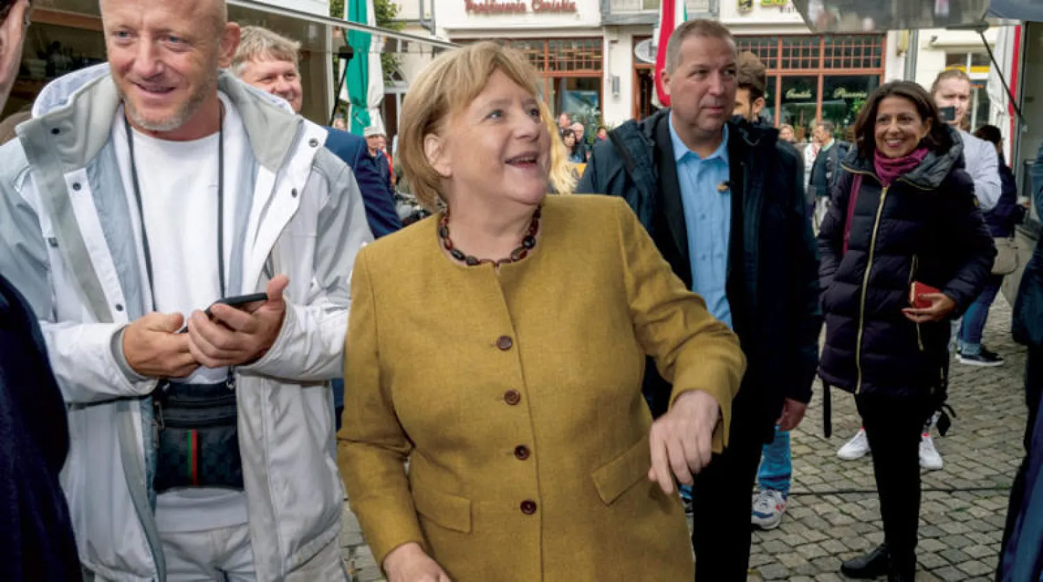 ميركل تقوم بزيارة أخيرة لبعض المناطق قبل انتخابات الأحد (د.ب.أ)
