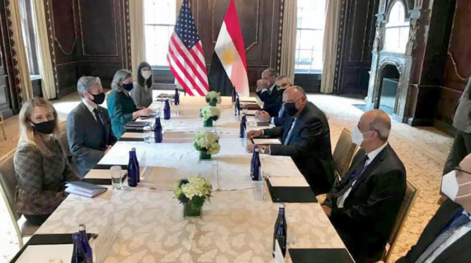 وزير الخارجية المصري يلتقي نظيره الأميركي في نيويورك (الخارجية المصرية)