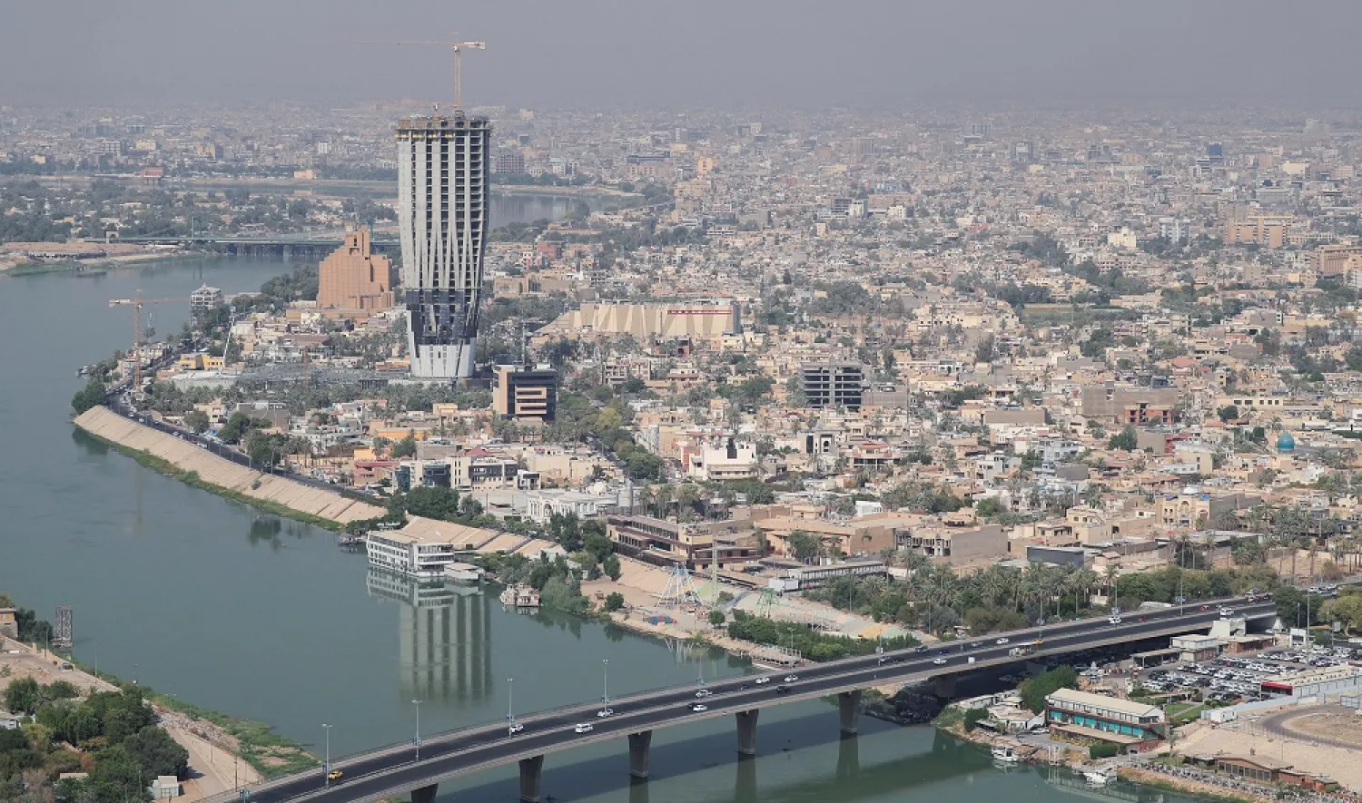 An aerial view of Baghdad, Iraq, Aug. 11, 2021. (Reuters)