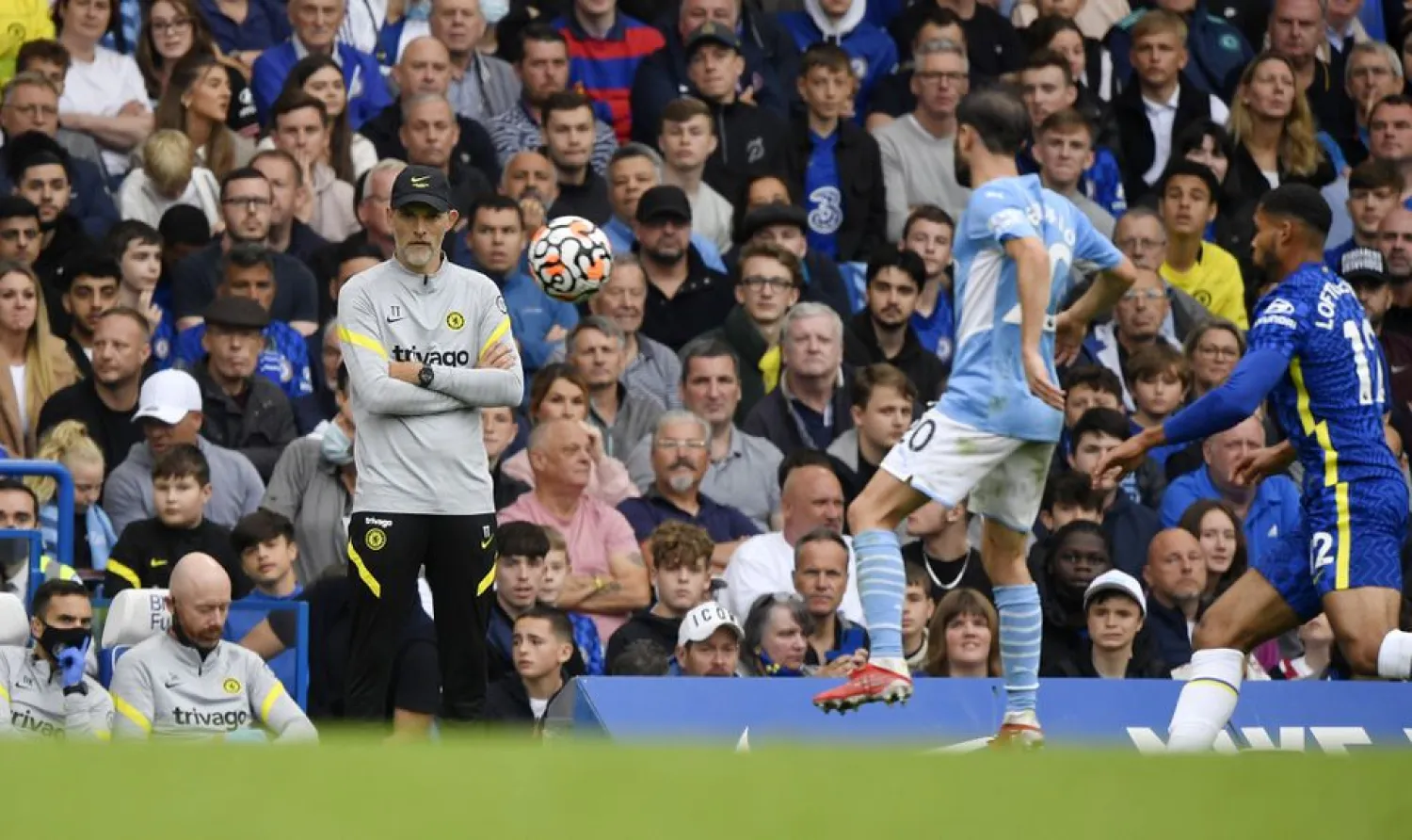 Chelsea manager Thomas Tuchel looks on during the match. (Reuters)
