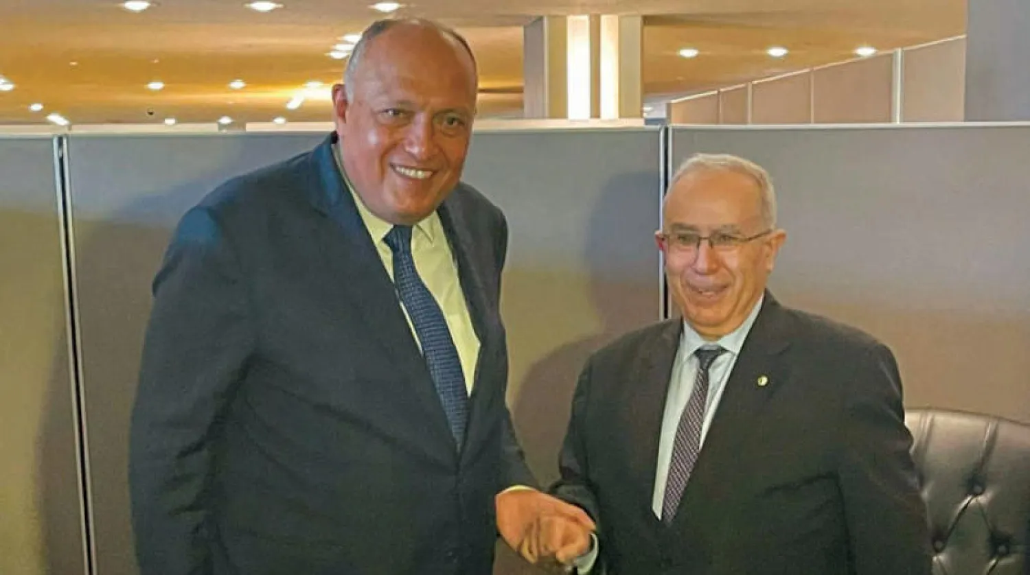 شكري يلتقي نظيره الجزائري رمطان لعمامرة (وزارة الخارجية المصرية)