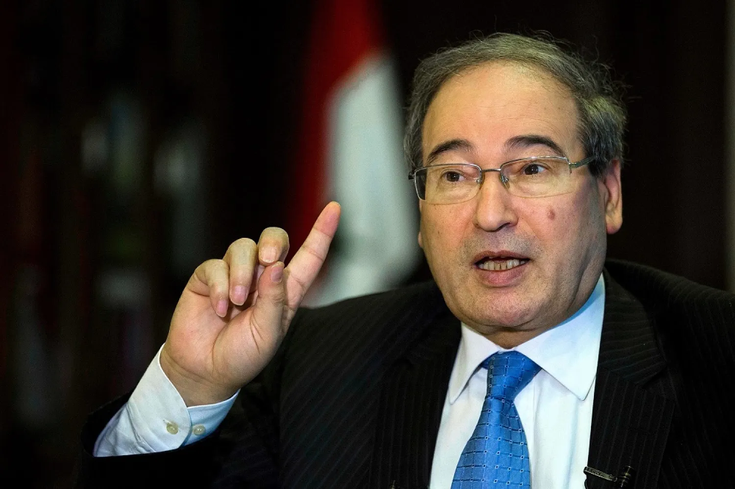 Syrian Foreign Minister Faisal Mikdad. (AP)