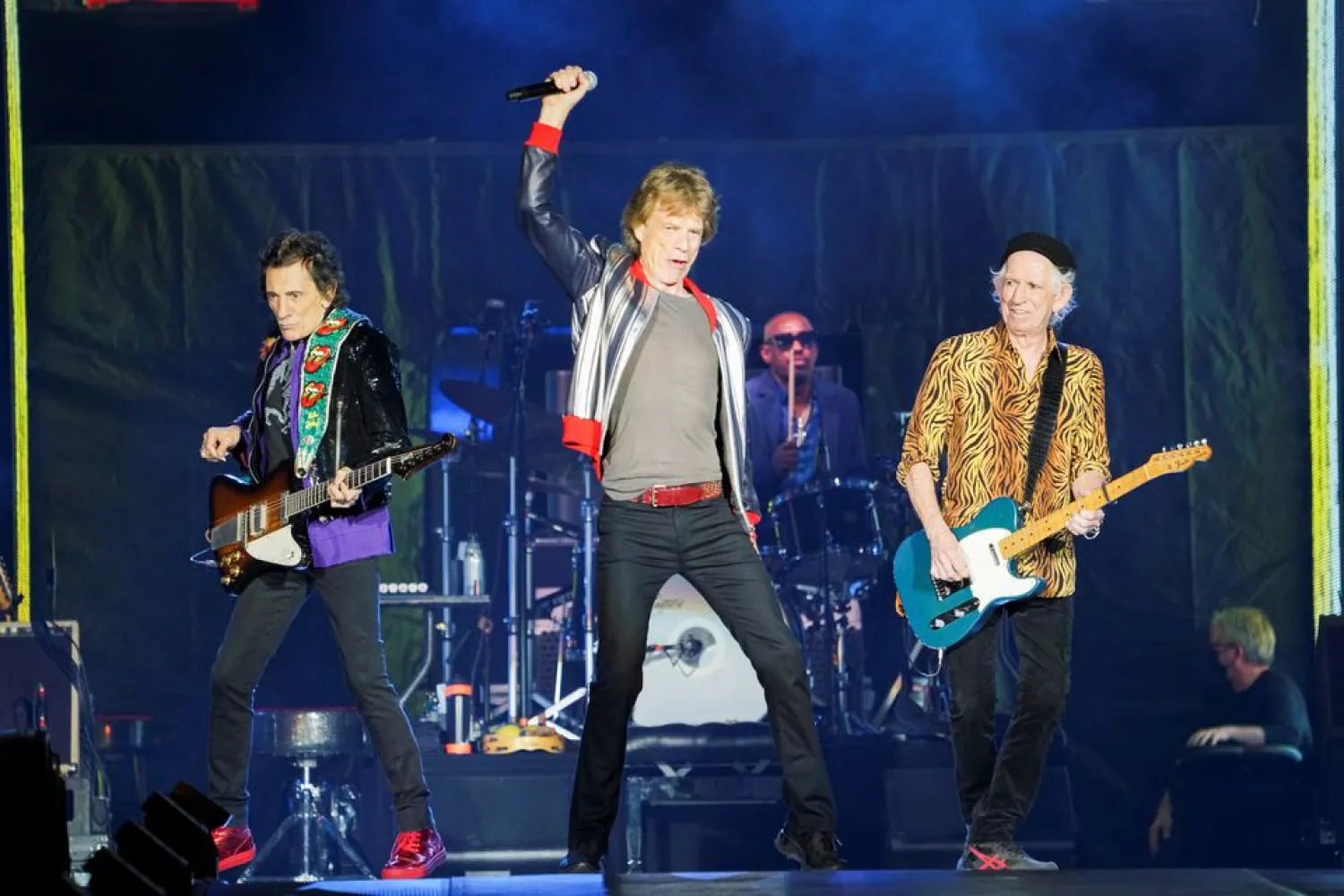 The Rolling Stones kick off their US tour, a month after the death of drummer Charlie Watts, in St. Louis, Missouri, US September 26, 2021. (Reuters)