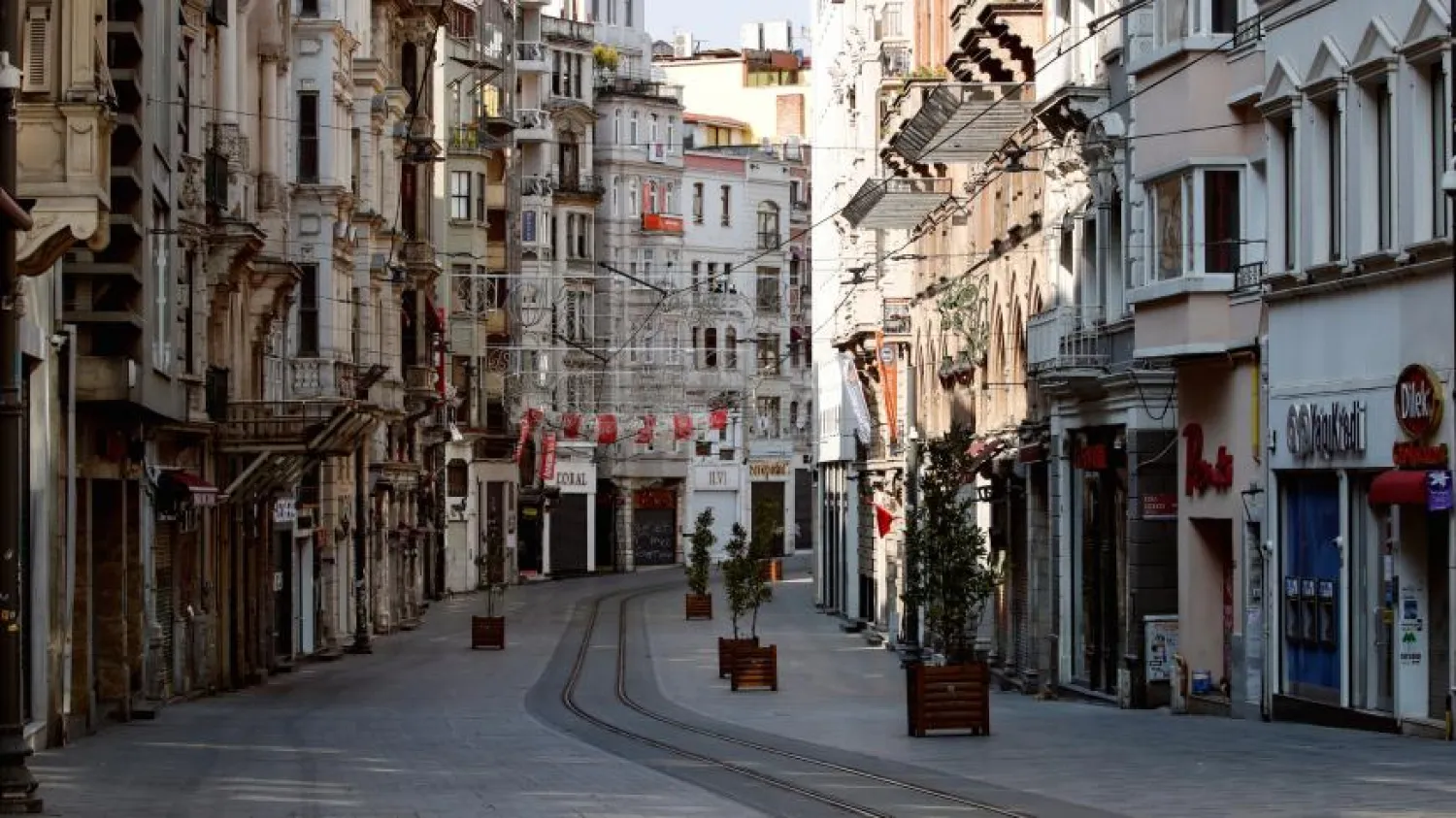 A general view shows Istiklal street in Istanbul, Turkey. (Reuters)