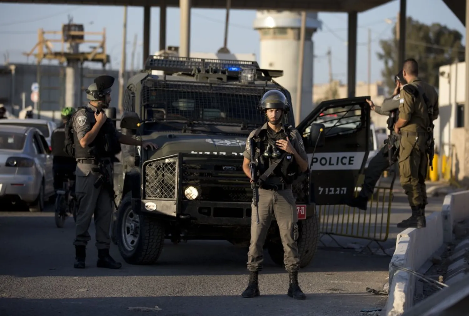 In this Wednesday, Sep. 18, 2019 file photo, Israeli police deploy near Jerusalem.  (AP Photo/Majdi Mohammed)
