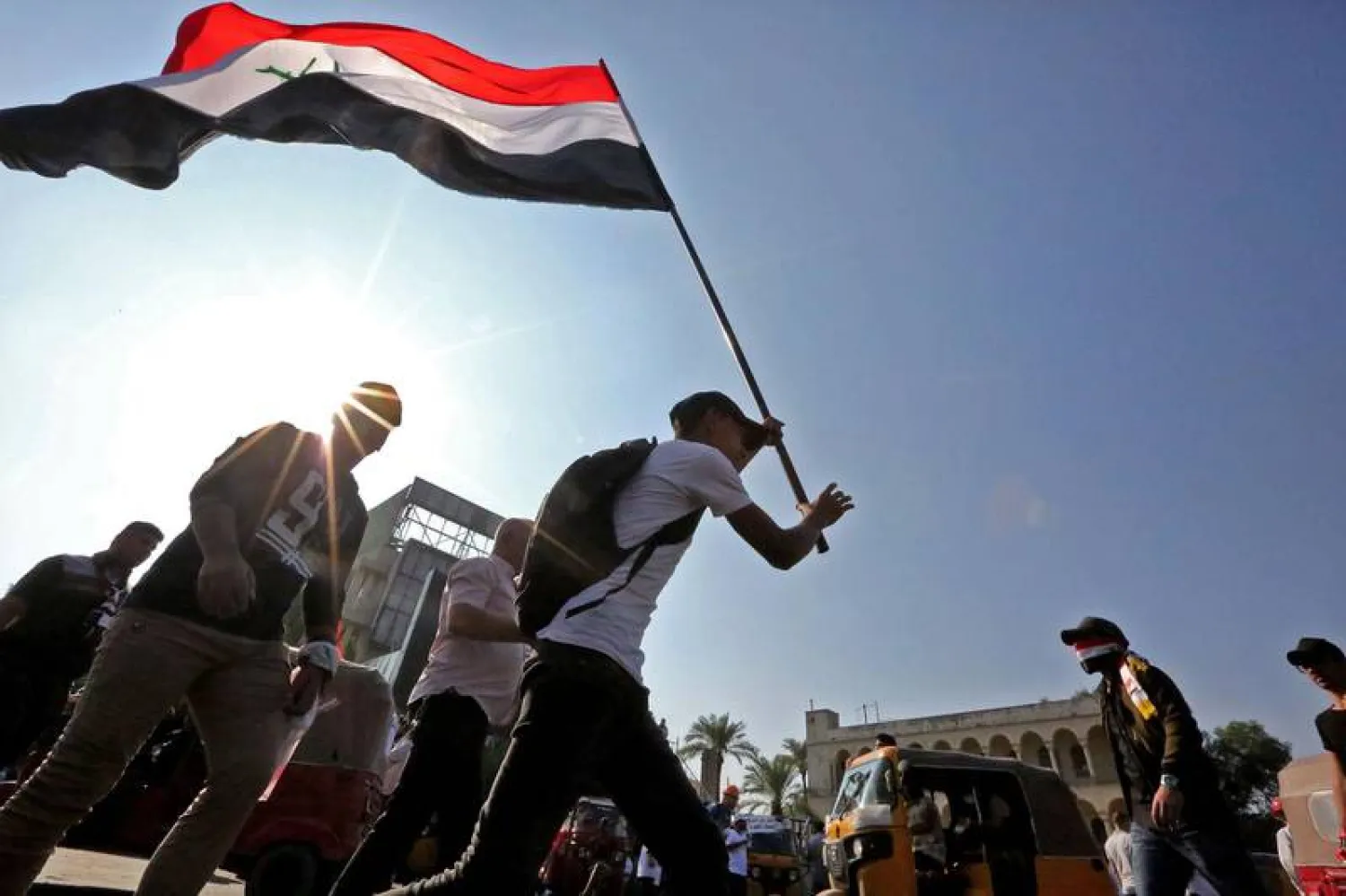 Iraqis demonstrate in Tahrir square during the 2019 protests. (AFP file photo)