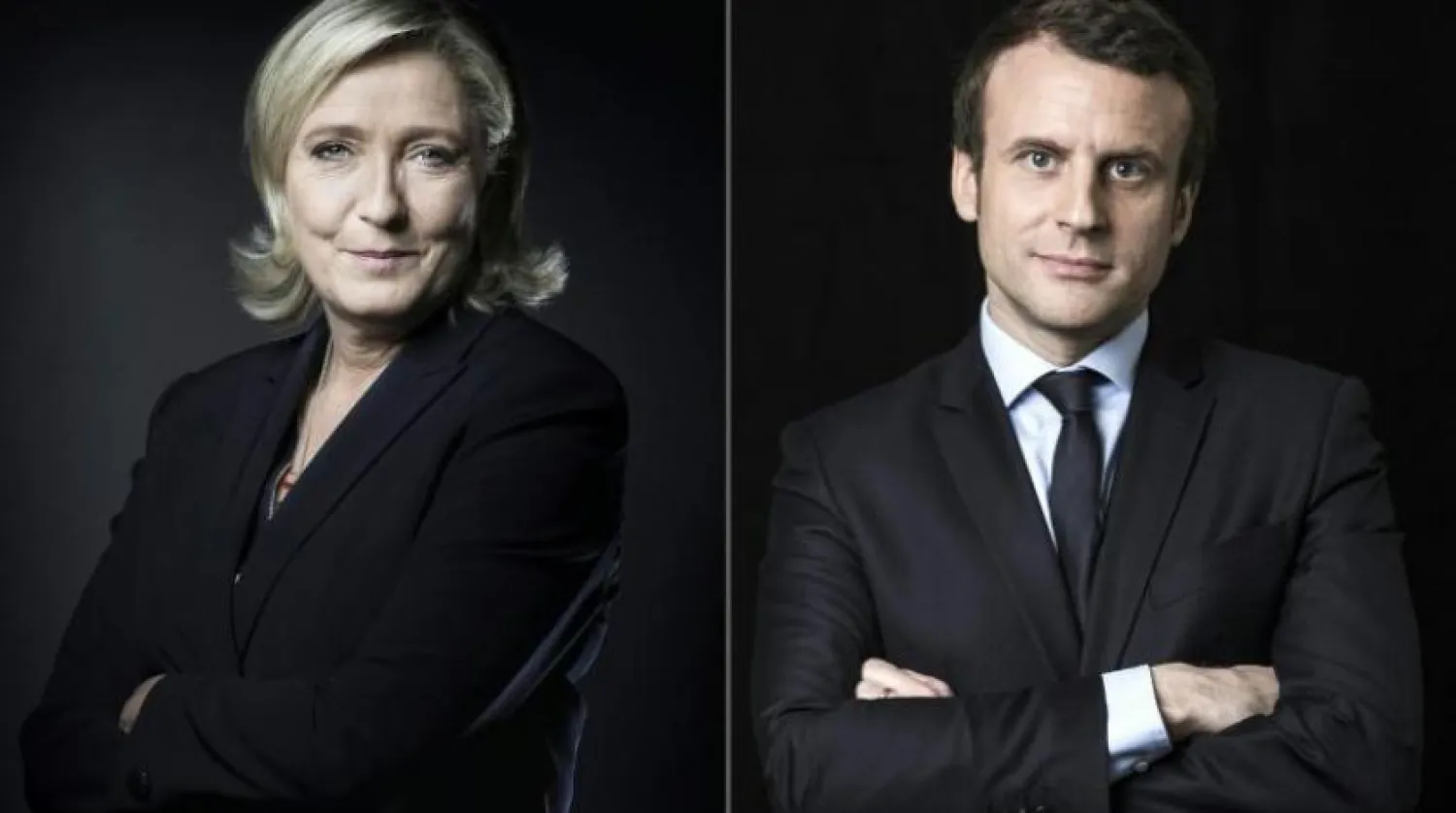 Fransa Cumhurbaşkanı Emmanuel Macron ve Marine Le Pen. (AFP)