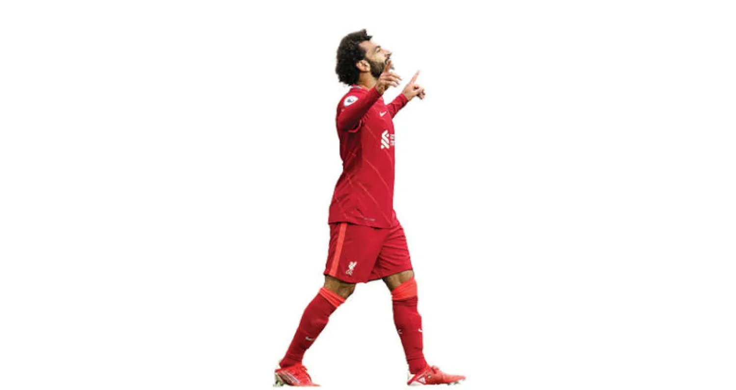 صلاح يحتفل بهدفه الساحر (إ.ب.أ)