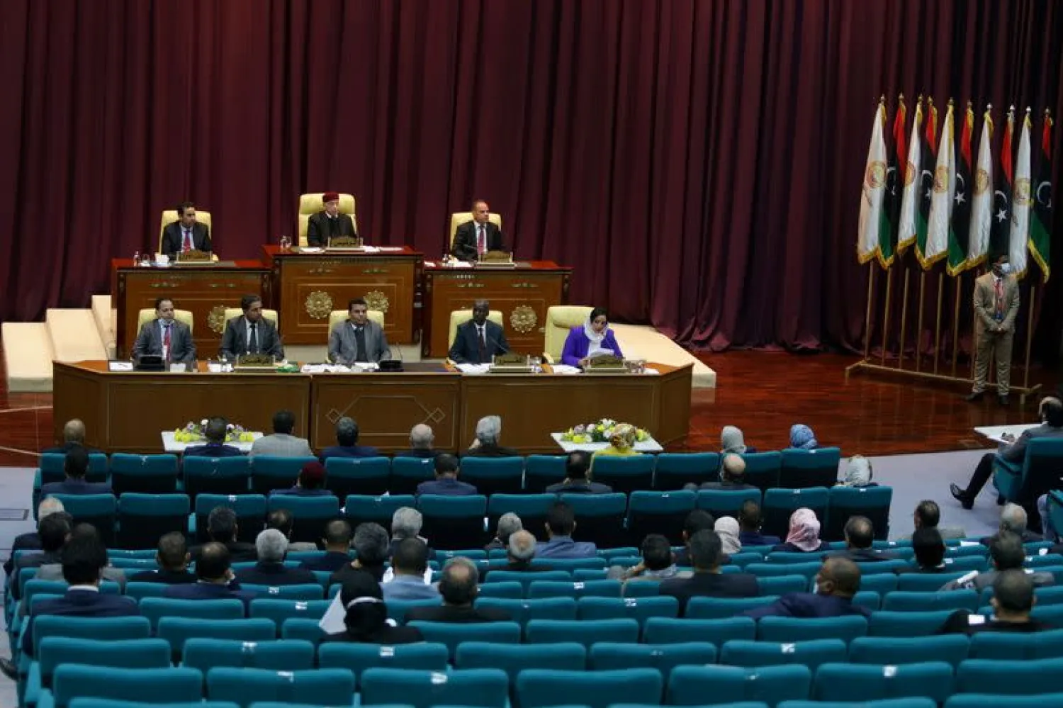 The Libyan parliament meets to discuss approving new government, in Sirte. (Reuters file photo)