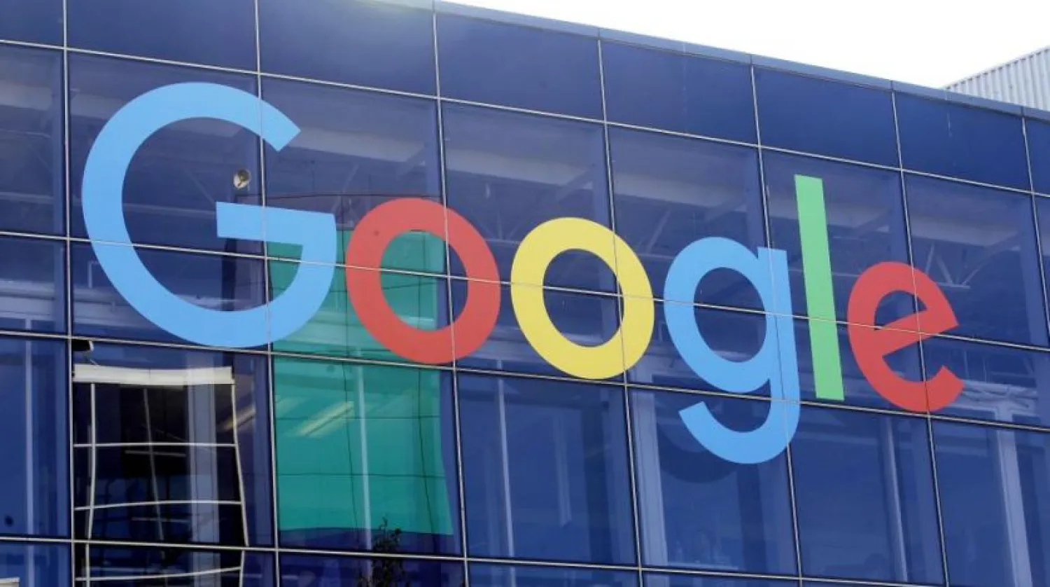 FILE - In this Sept. 24, 2019, file photo a sign is shown on a Google building at their campus in Mountain View, Calif. (AP Photo/Jeff Chiu, File)
