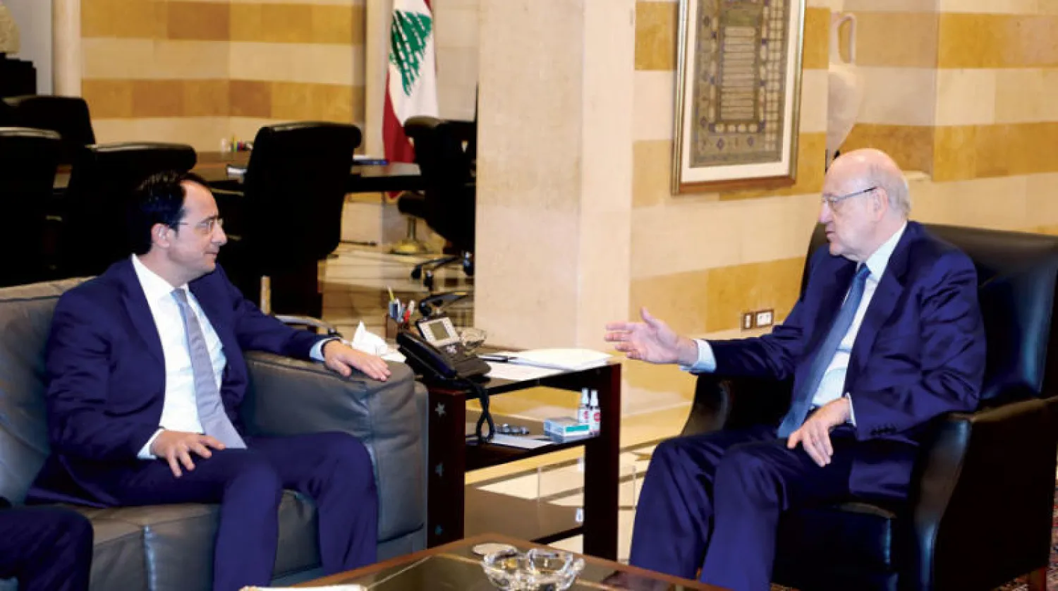 الرئيس ميقاتي مستقبلاً وزير خارجية قبرص أمس (دالاتي ونهرا)