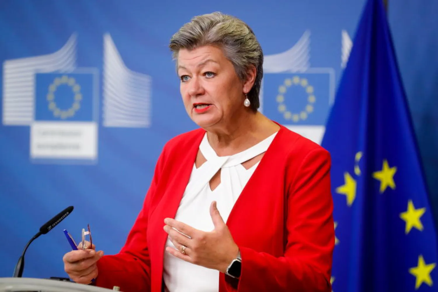 مفوضة الاتحاد الأوروبي للشؤون الداخلية إيلفا يوهانسون (رويترز)