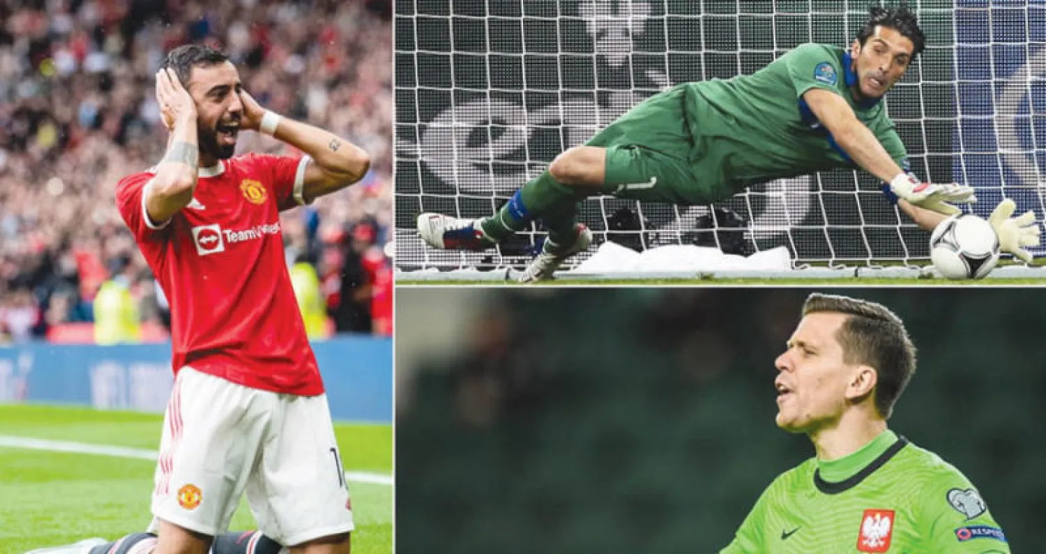 برونو فرنانديش (يسار) وجانلويجي بوفون (فوق) وفويتشيك تشيزني... أسماء تربك المشجعين والمعلقين (غيتي)