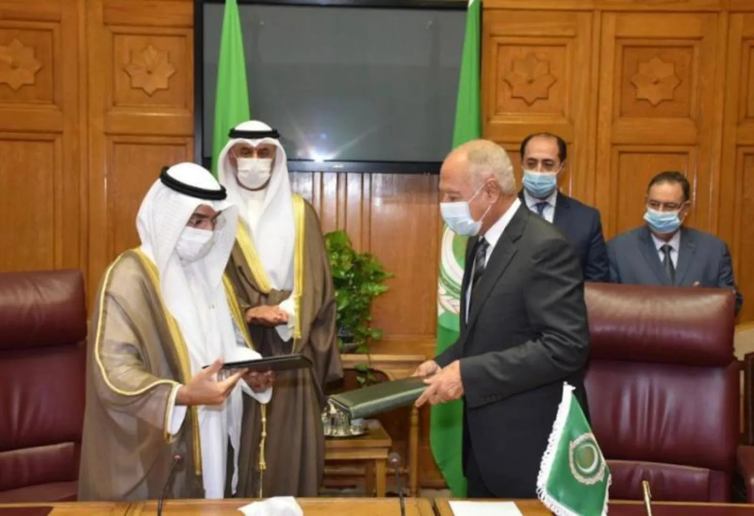 جانب من مراسم توقيع مذكرة التفاهم بين المنظمتين في القاهرة (مجلس التعاون الخليجي)