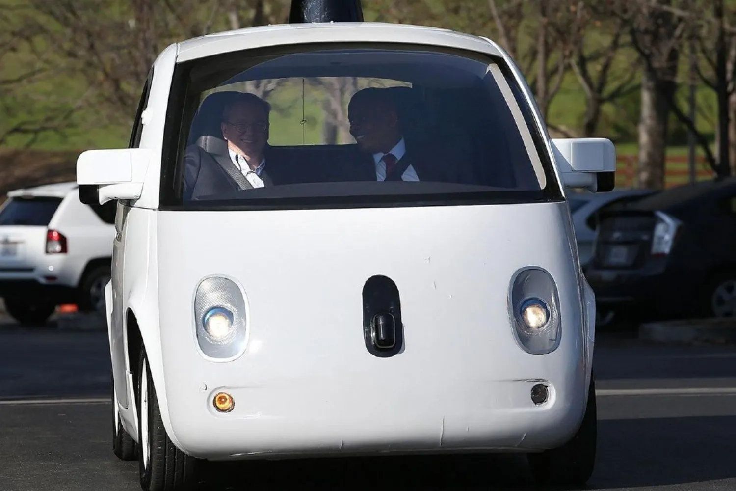 Google's autonomous car goes for a test drive. Photo: AFP
