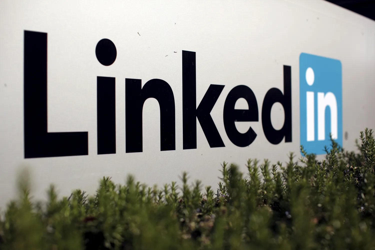 The logo for LinkedIn Corporation is shown in Mountain View, California, US February 6, 2013. REUTERS/Robert Galbraith//File Photo