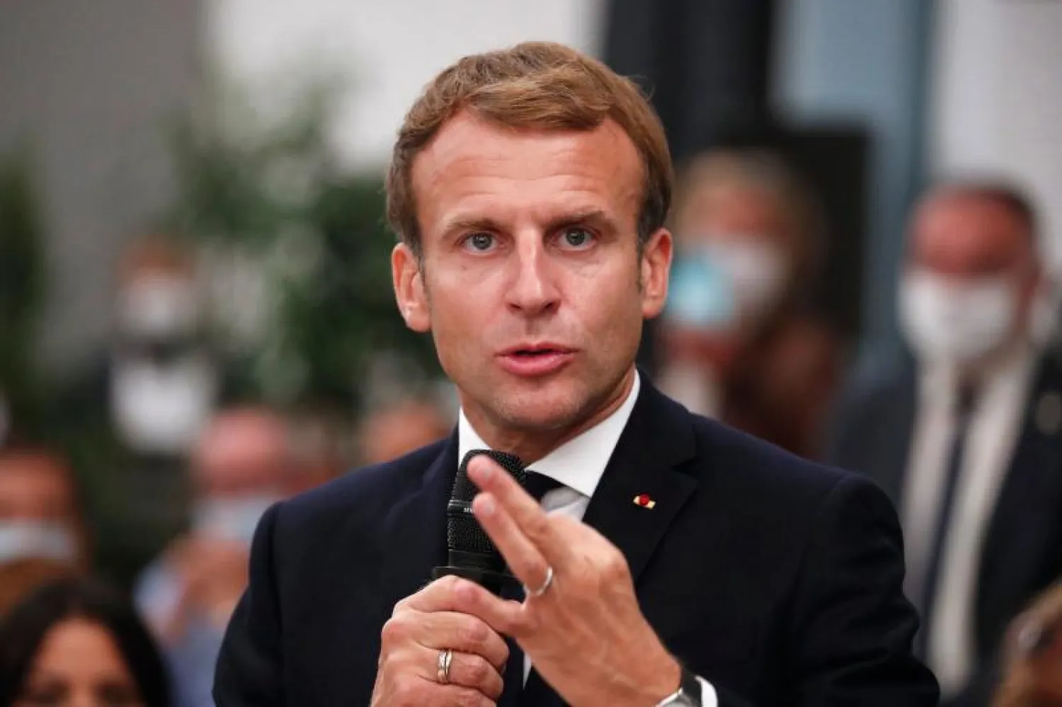 الرئيس الفرنسي إيمانويل ماكرون (أ.ف.ب)