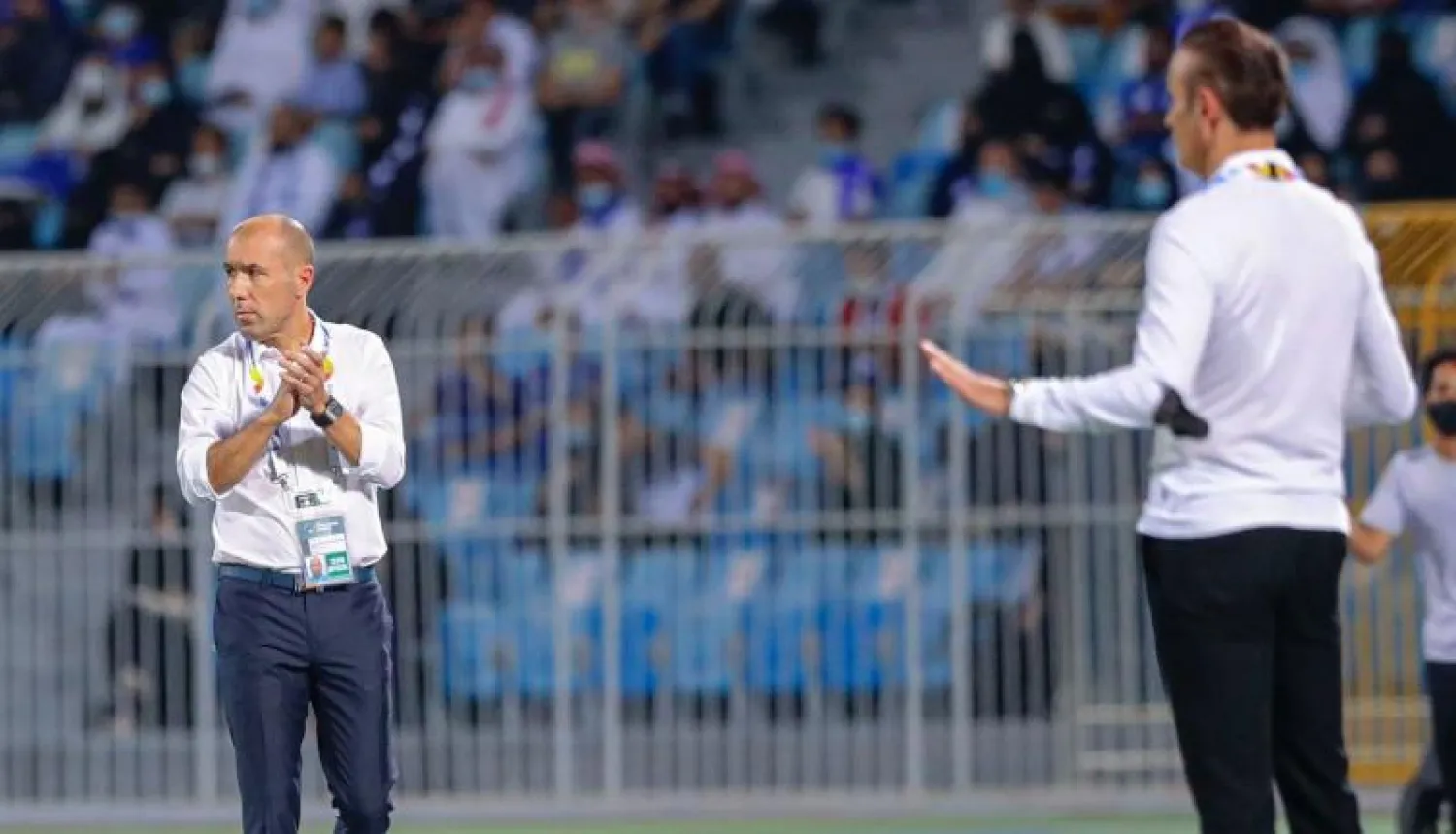 جارديم خلال مجريات مواجهة فريقه الهلال أمام بيرسبوليس الإيراني( الشرق الأوسط)