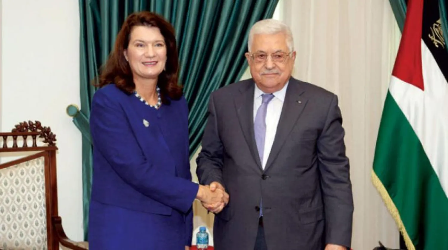 Abbas met on Tuesday with Swedish Foreign Minister Ann Linde.
