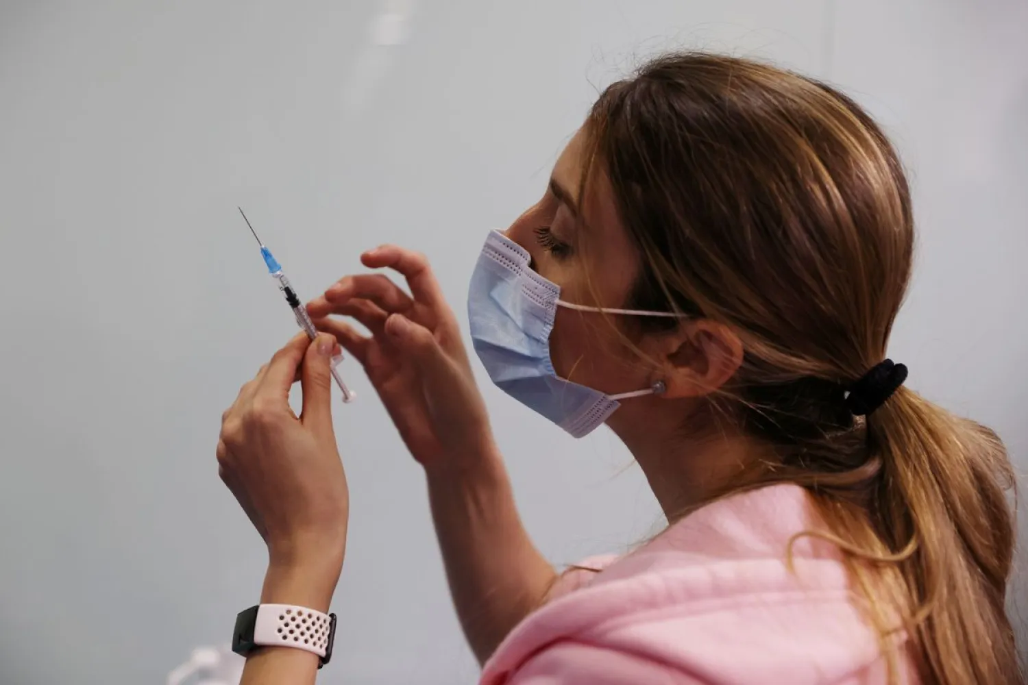 A medical worker prepares to administer a second vaccination injection against the coronavirus disease in Israel. Reuters file photo