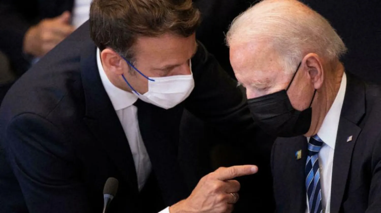 US President Joe Biden and French President Emmanuel Macron. AFP file photo