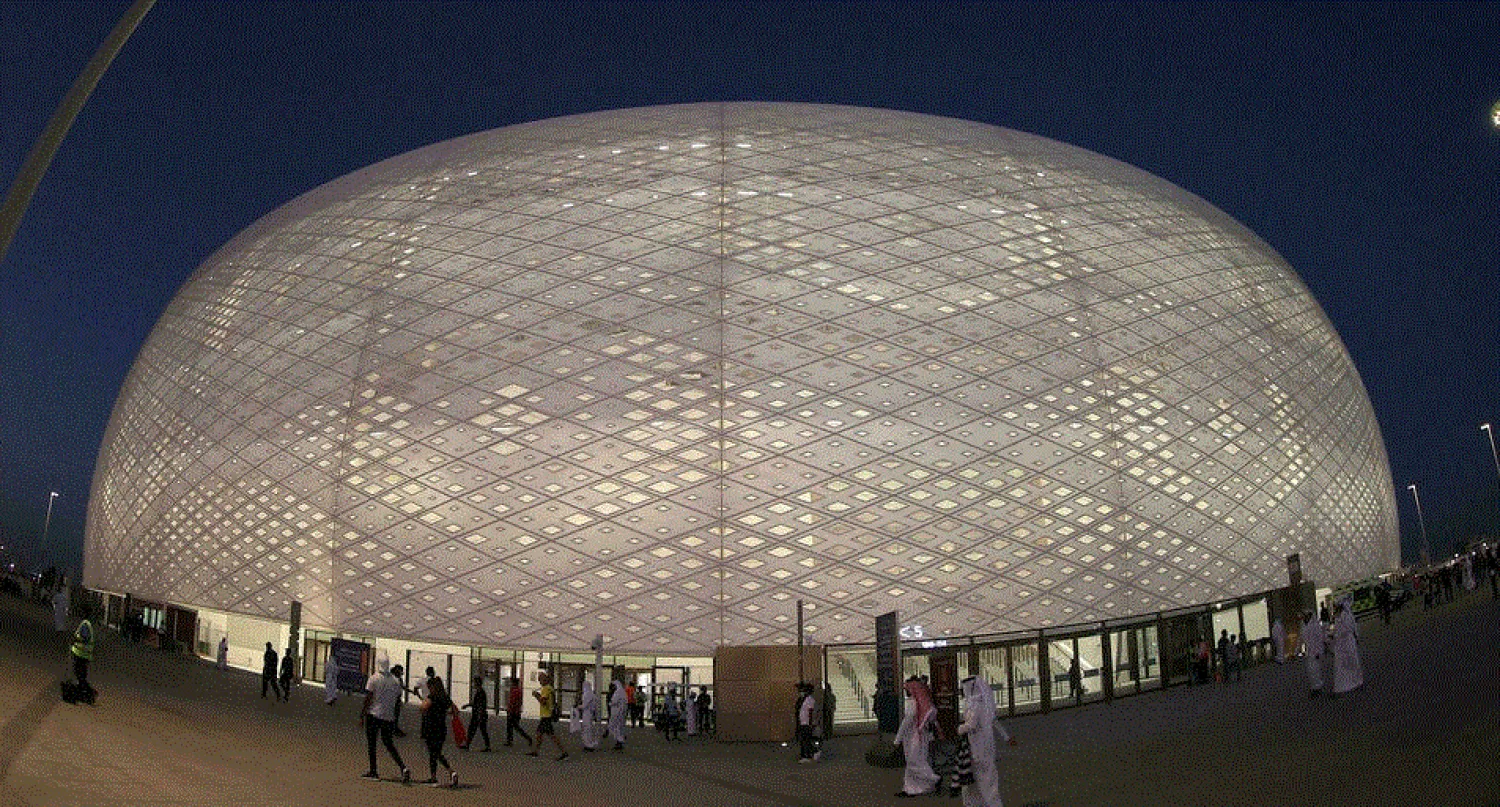 Exterior view of the Al-Thumama Stadium KARIM JAAFAR AFP
