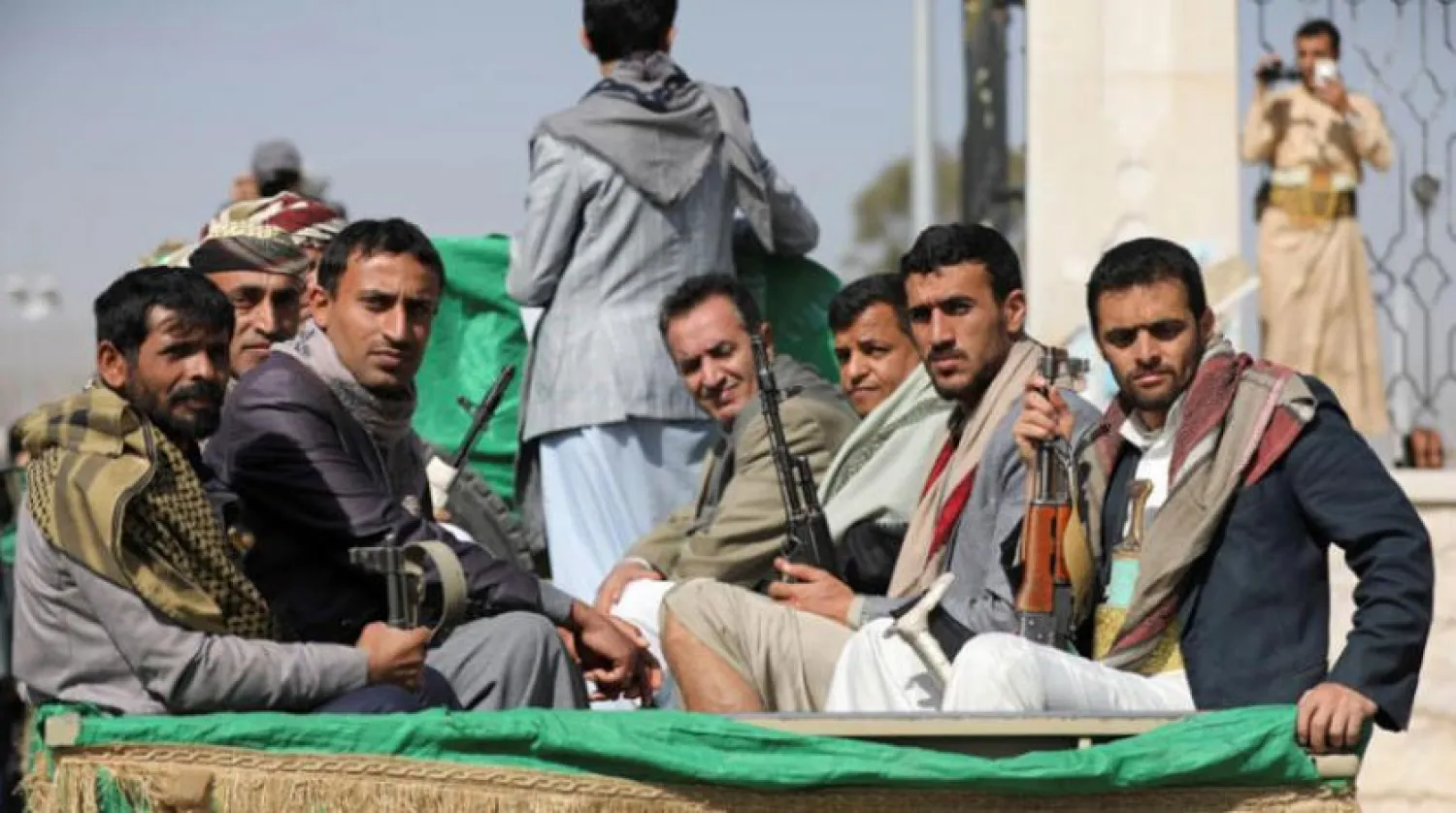 Houthi armed militants in Sanaa (Reuters)
