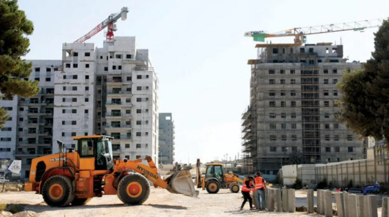 A new settlement plan in Beit El, near Ramallah in the West Bank, on Monday. (EPA)