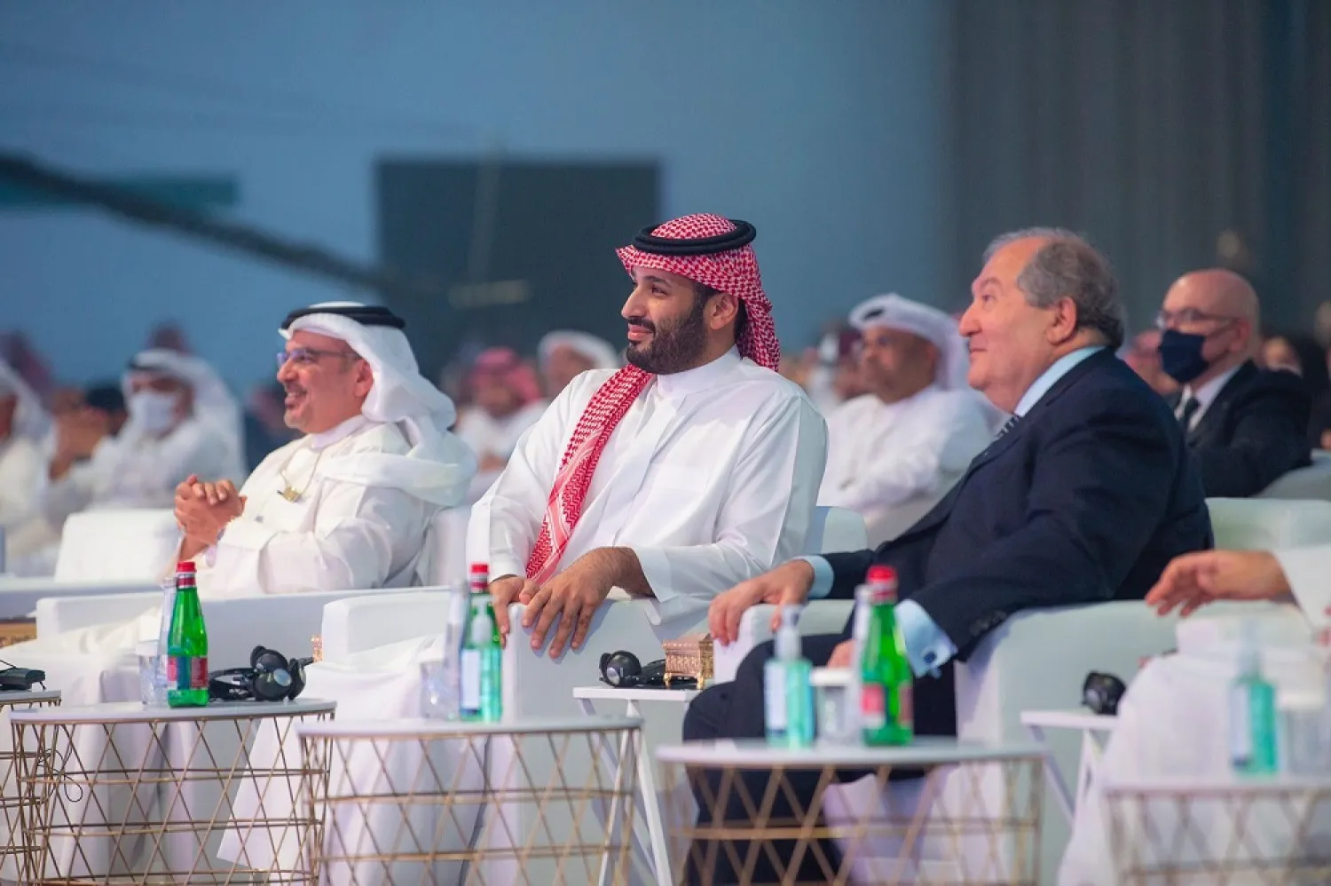 Crown Prince Mohammed bin Salman at the FII. (Asharq Al-Awsat)