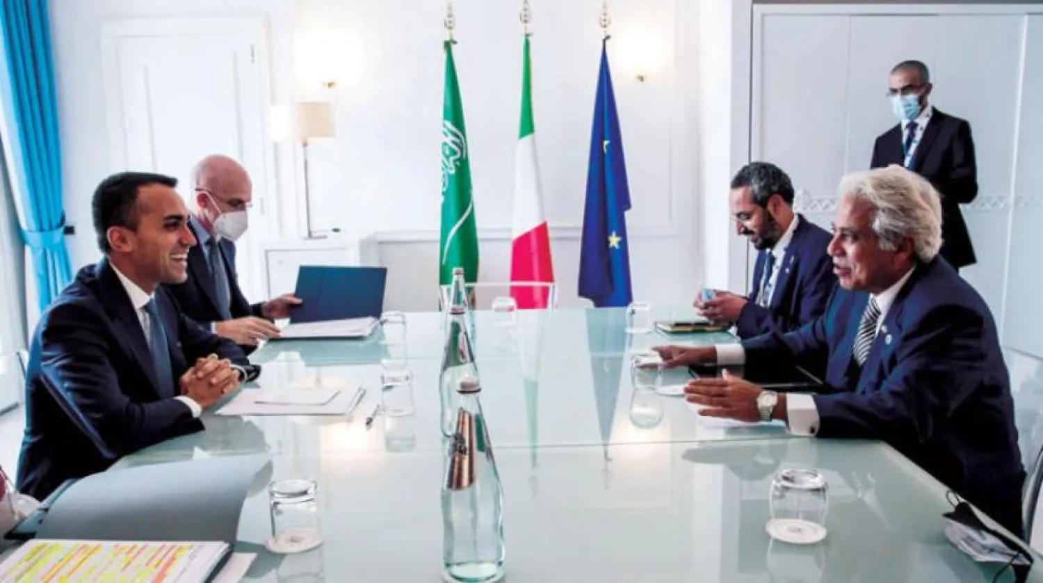 Saudi Minister of Commerce participates in the work of the G20 Innovation Summit on Oct. 10. (EPA)